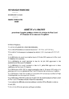 Arrêté enquête publique PLU